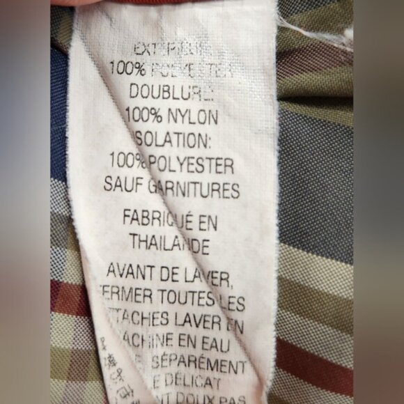 LL Bean Quilted Jacket Womens Size Large Orange‎ Farm Chore Barn - Picture 4 of 4